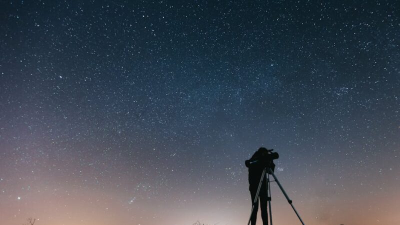 Проектор звездного неба с движущимися метеорами